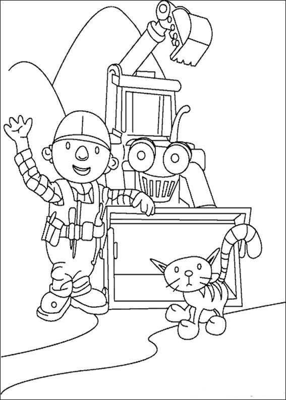 Plansa de colorat cu Bob Constructorul 48 43